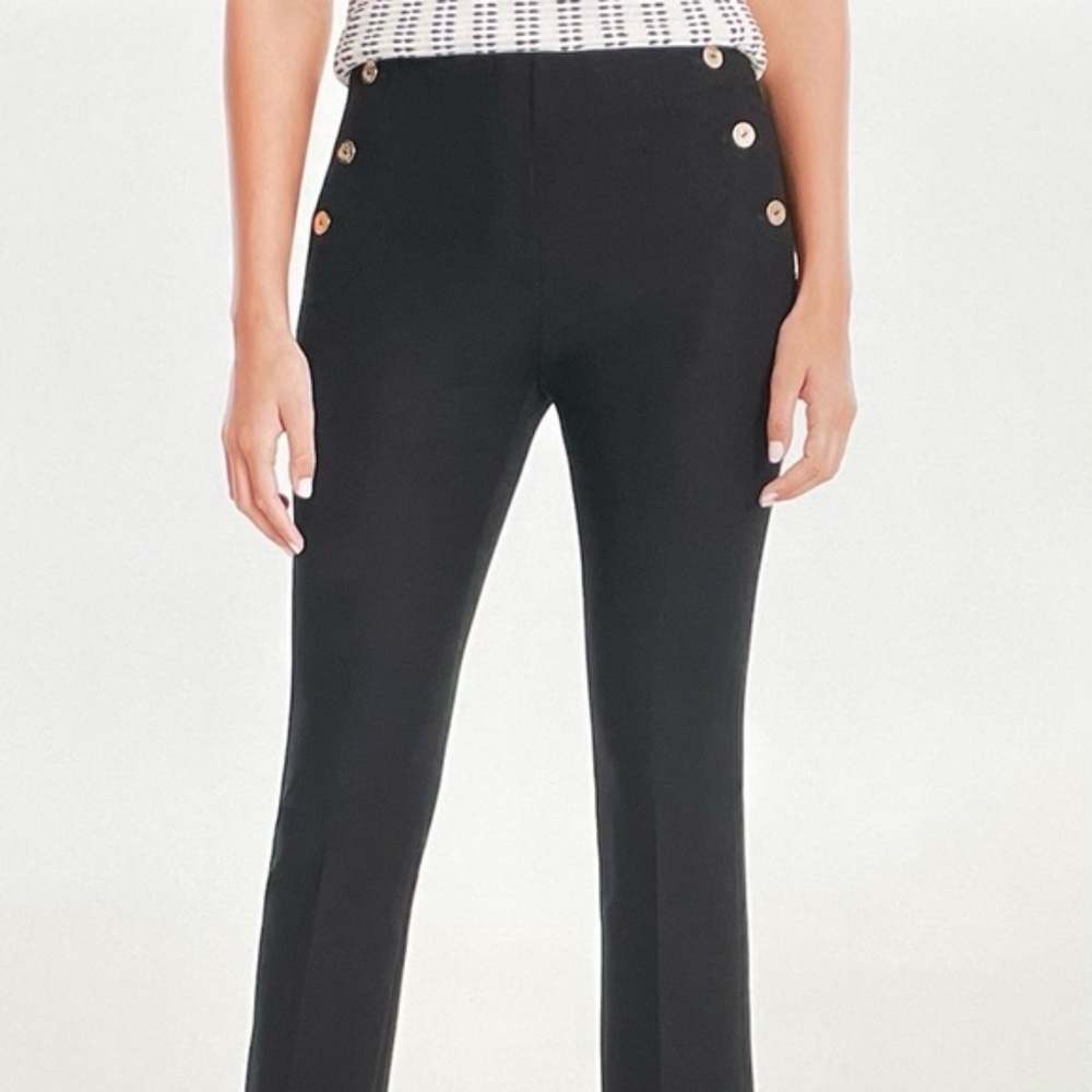 WHBM The Crop Flare Pant Black Size 0